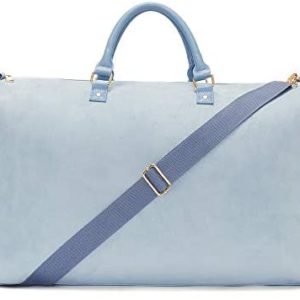 Lulu Dharma Vegan Leather Duffel Bag for Travel (20L x 14H x 7.5W Inches) Weekender Bag for Women and Men - Carry-On Luggage with Durable Zipper and Cross Body Strap