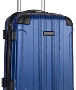 Kenneth Cole Reaction Out Of Bounds Luggage Collection Lightweight Durable Hardside 4-Wheel Spinner Travel Suitcase Bags, Cobalt Blue, 20-Inch Carry On