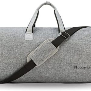 Convertible Garment Bag with Shoulder Strap, Modoker Carry on Garment Duffel Bag for Men Women - 2 in 1 Hanging Suitcase Suit Travel Bags